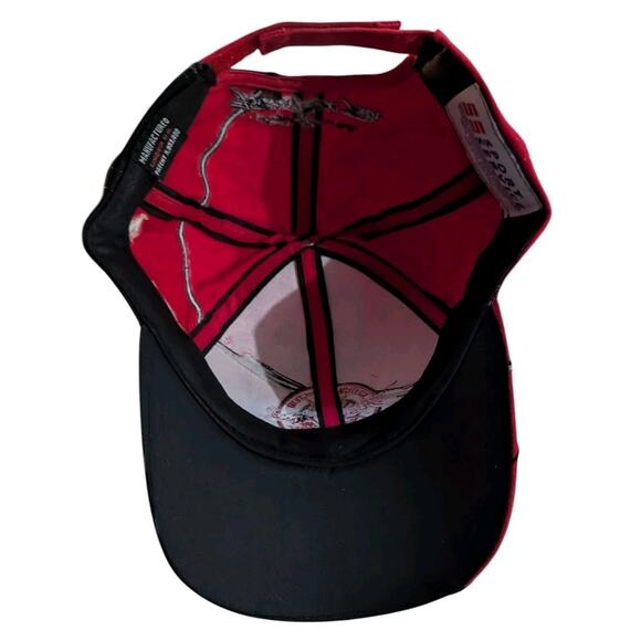 Vtg Budweiser Signed Kenny Bernstein Forever Red Tour Hat NHRA Drag Racing - Picture 2 of 11